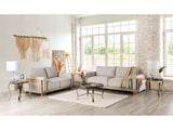 Harstad Light Brown/Natural Sofa & Loveseat by Furniture of America at Eve Furniture