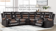 Hart Two-Tone 3-Piece Reclining Sectional by Homelegance at Eve Furniture