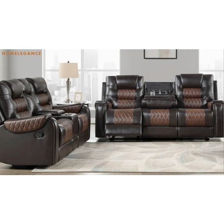 Hart Two-Tone 3-Piece Reclining Set by Homelegance at Eve Furniture