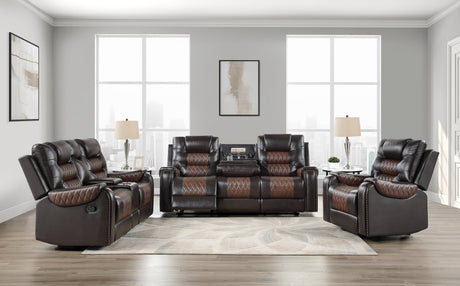 Hart Two-Tone 3-Piece Reclining Set by Homelegance at Eve Furniture