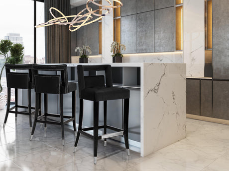 Hart Velvet Stool by TOV Furniture at Eve Furniture