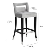 Hart Velvet Stool by TOV Furniture at Eve Furniture