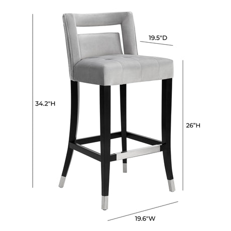 Hart Velvet Stool by TOV Furniture at Eve Furniture