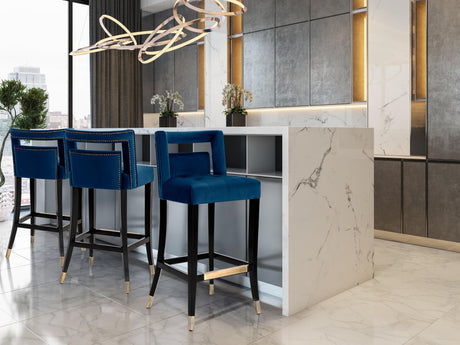 Hart Velvet Stool by TOV Furniture at Eve Furniture