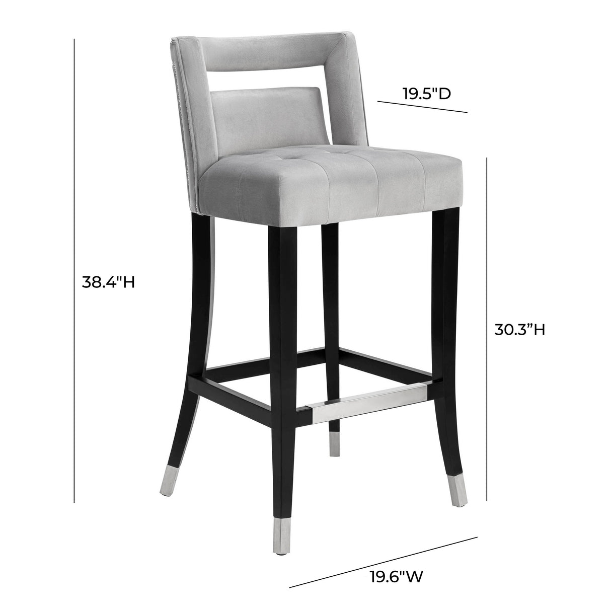 Hart Velvet Stool by TOV Furniture at Eve Furniture