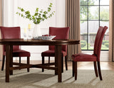 Hartford 72 inch table 7 Piece Set, Red Chairs(Table & 6 Side Chairs)