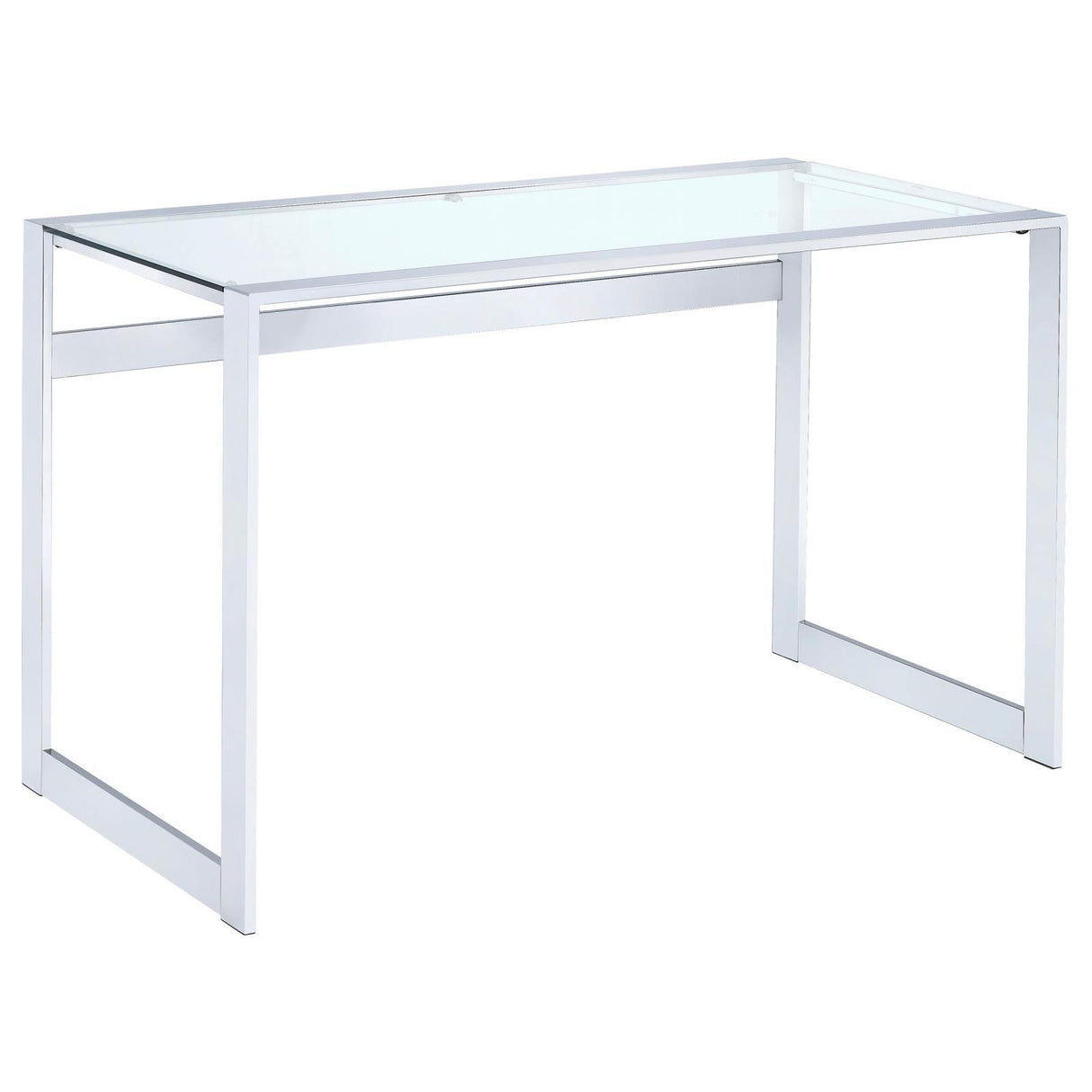 Hartford Chrome Glass Top Writing Desk by Coaster at Eve Furniture