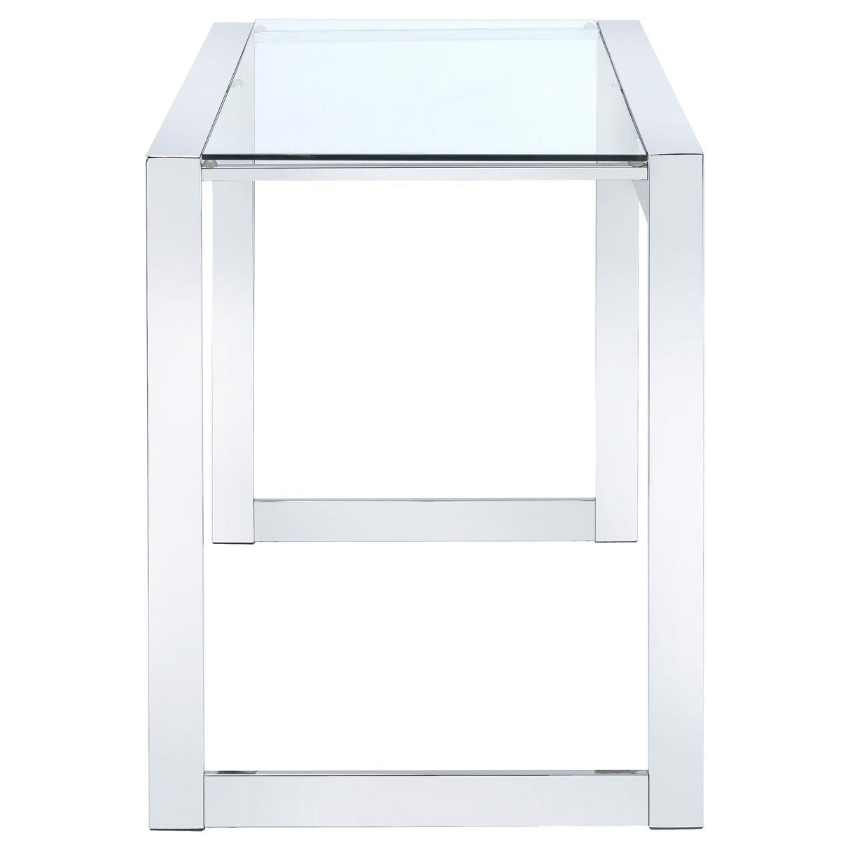 Hartford Chrome Glass Top Writing Desk by Coaster at Eve Furniture