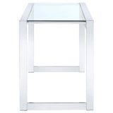 Hartford Chrome Glass Top Writing Desk by Coaster at Eve Furniture