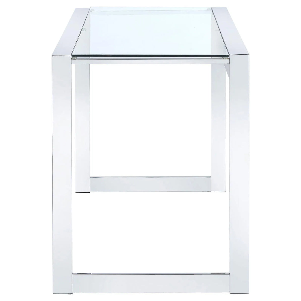 Hartford Chrome Glass Top Writing Desk by Coaster at Eve Furniture