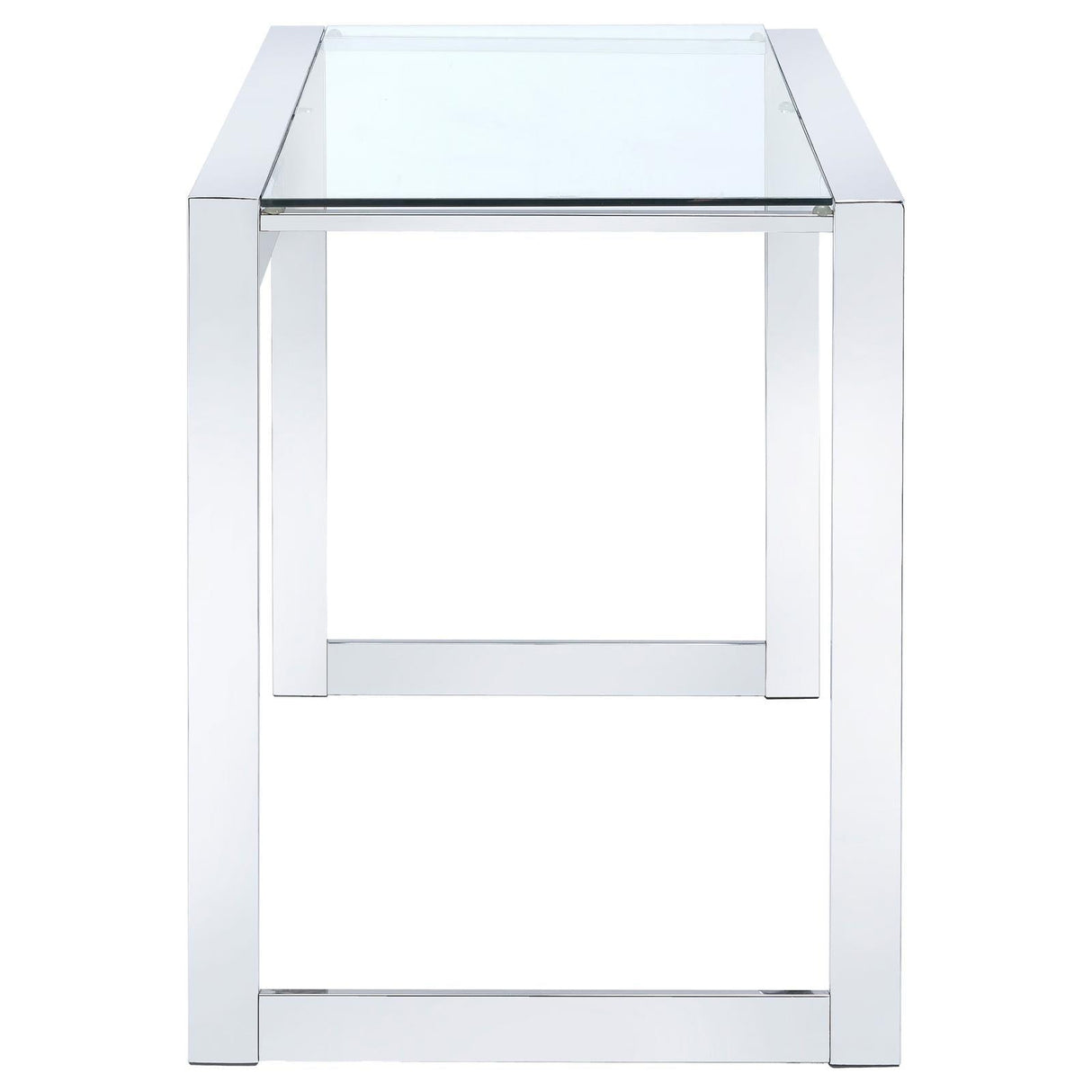 Hartford Chrome Glass Top Writing Desk by Coaster at Eve Furniture