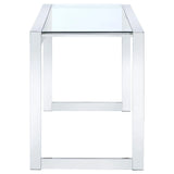 Hartford Chrome Glass Top Writing Desk by Coaster at Eve Furniture