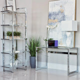 Hartford Chrome Glass Top Writing Desk by Coaster at Eve Furniture