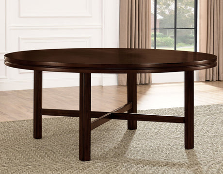 Hartford Espresso Brown Round Dining Room Set with Lazy Susan by Steve Silver at Eve Furniture