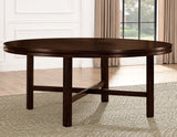 Hartford Espresso/Red Round Dining Room Set with Lazy Susan by Steve Silver at Eve Furniture