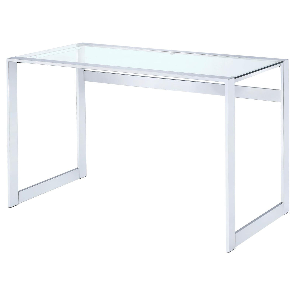 Hartford Chrome Glass Top Writing Desk