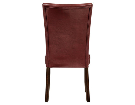 Hartford Vegan Leather Side Chair, Red, Set of 2 by Steve Silver at Eve Furniture
