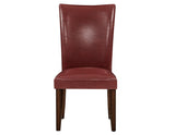 Hartford Vegan Leather Side Chair, Red, Set of 2 by Steve Silver at Eve Furniture