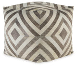 Hartselle Brown Pouf by Ashley at Eve Furniture