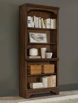 Hartshill Burnished Oak 5-Shelf Bookcase