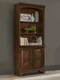 Hartshill Burnished Oak Bookcase with Cabinet by Coaster at Eve Furniture