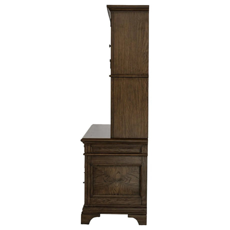 Hartshill Burnished Oak Credenza with Hutch by Coaster at Eve Furniture