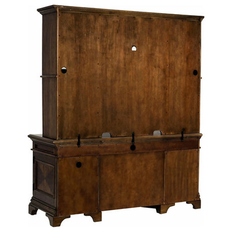 Hartshill Burnished Oak Credenza with Hutch by Coaster at Eve Furniture
