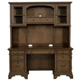 Hartshill Burnished Oak Credenza with Hutch by Coaster at Eve Furniture