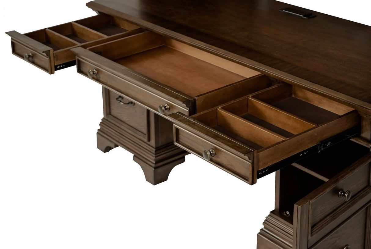 Hartshill Burnished Oak Credenza with Power Outlet by Coaster at Eve Furniture