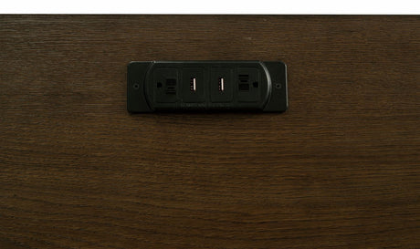 Hartshill Burnished Oak Credenza with Power Outlet by Coaster at Eve Furniture