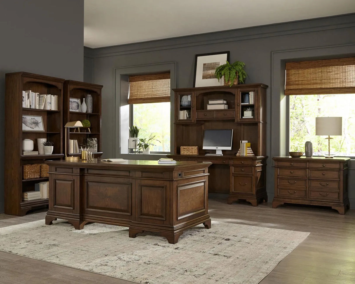 Hartshill Burnished Oak Credenza with Power Outlet by Coaster at Eve Furniture