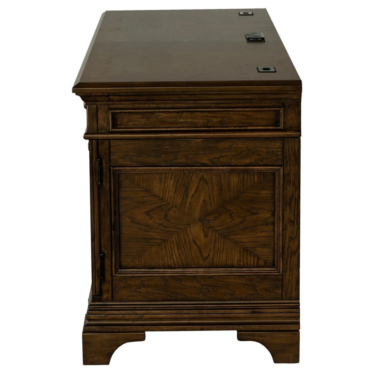 Hartshill Burnished Oak Credenza with Power Outlet by Coaster at Eve Furniture