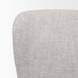 Hartt Dining Chair W/ Matte Black Metal Frame and Gray Fabric by Mercana at Eve Furniture