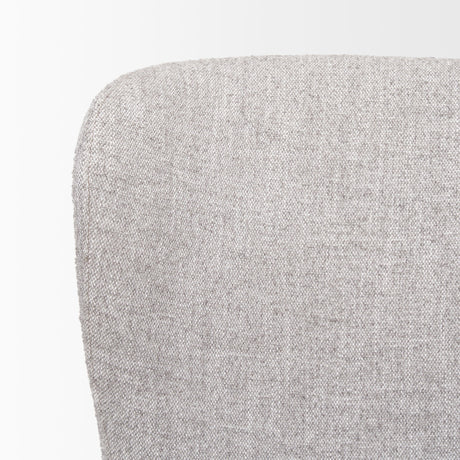 Hartt Dining Chair W/ Matte Black Metal Frame and Gray Fabric by Mercana at Eve Furniture
