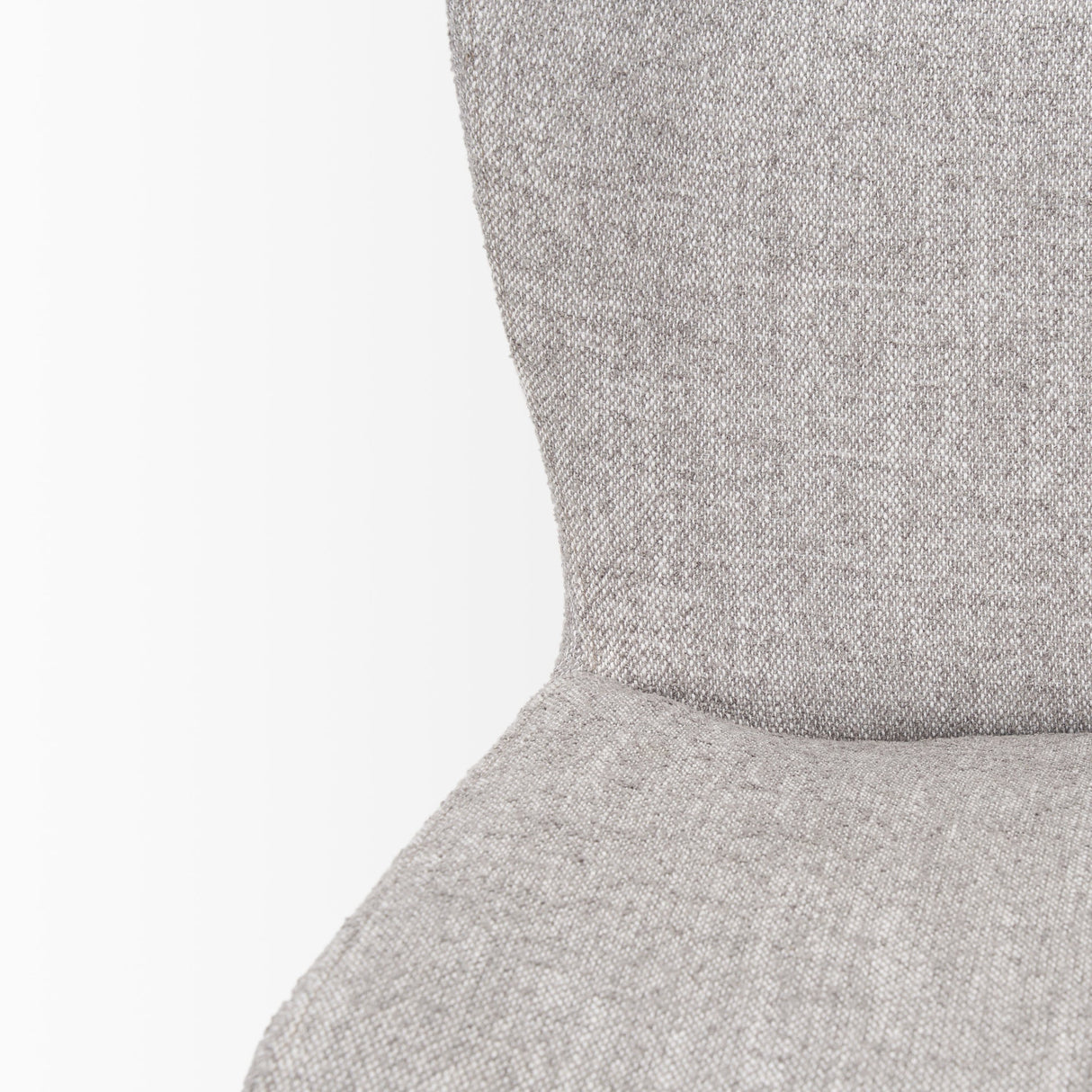 Hartt Dining Chair W/ Matte Black Metal Frame and Gray Fabric by Mercana at Eve Furniture