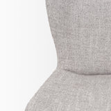 Hartt Dining Chair W/ Matte Black Metal Frame and Gray Fabric by Mercana at Eve Furniture