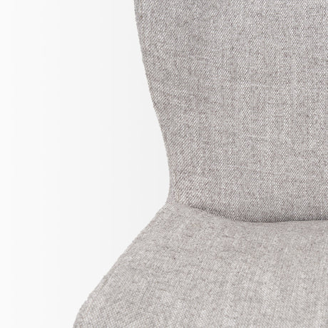 Hartt Dining Chair W/ Matte Black Metal Frame and Gray Fabric by Mercana at Eve Furniture