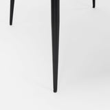 Hartt Dining Chair W/ Matte Black Metal Frame and Gray Fabric by Mercana at Eve Furniture