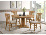 Hartville Natural Light Brown 5-piece Round Dining Table Set by Coaster at Eve Furniture