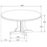 Hartville Natural Light Brown 60-inch Round Dining Table by Coaster at Eve Furniture
