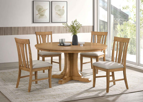 Hartville Natural Light Brown Dining Side Chair (Set of 2) by Coaster at Eve Furniture