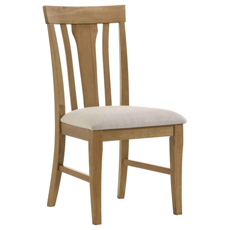 Hartville Natural Light Brown Dining Side Chair (Set of 2) by Coaster at Eve Furniture