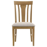 Hartville Natural Light Brown Dining Side Chair (Set of 2) by Coaster at Eve Furniture