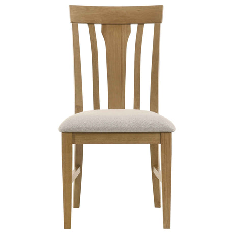 Hartville Natural Light Brown Dining Side Chair (Set of 2) by Coaster at Eve Furniture