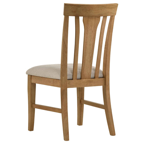 Hartville Natural Light Brown Dining Side Chair (Set of 2) by Coaster at Eve Furniture