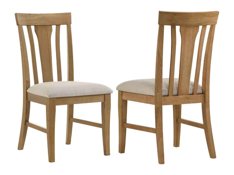 Hartville Natural Light Brown Dining Side Chair (Set of 2) by Coaster at Eve Furniture