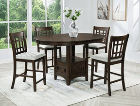Hartwell Brown 5-Piece Counter Height Set by Crown Mark at Eve Furniture