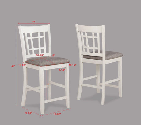 Hartwell Chalk Gray Counter Height Dining Set by Crown Mark at Eve Furniture