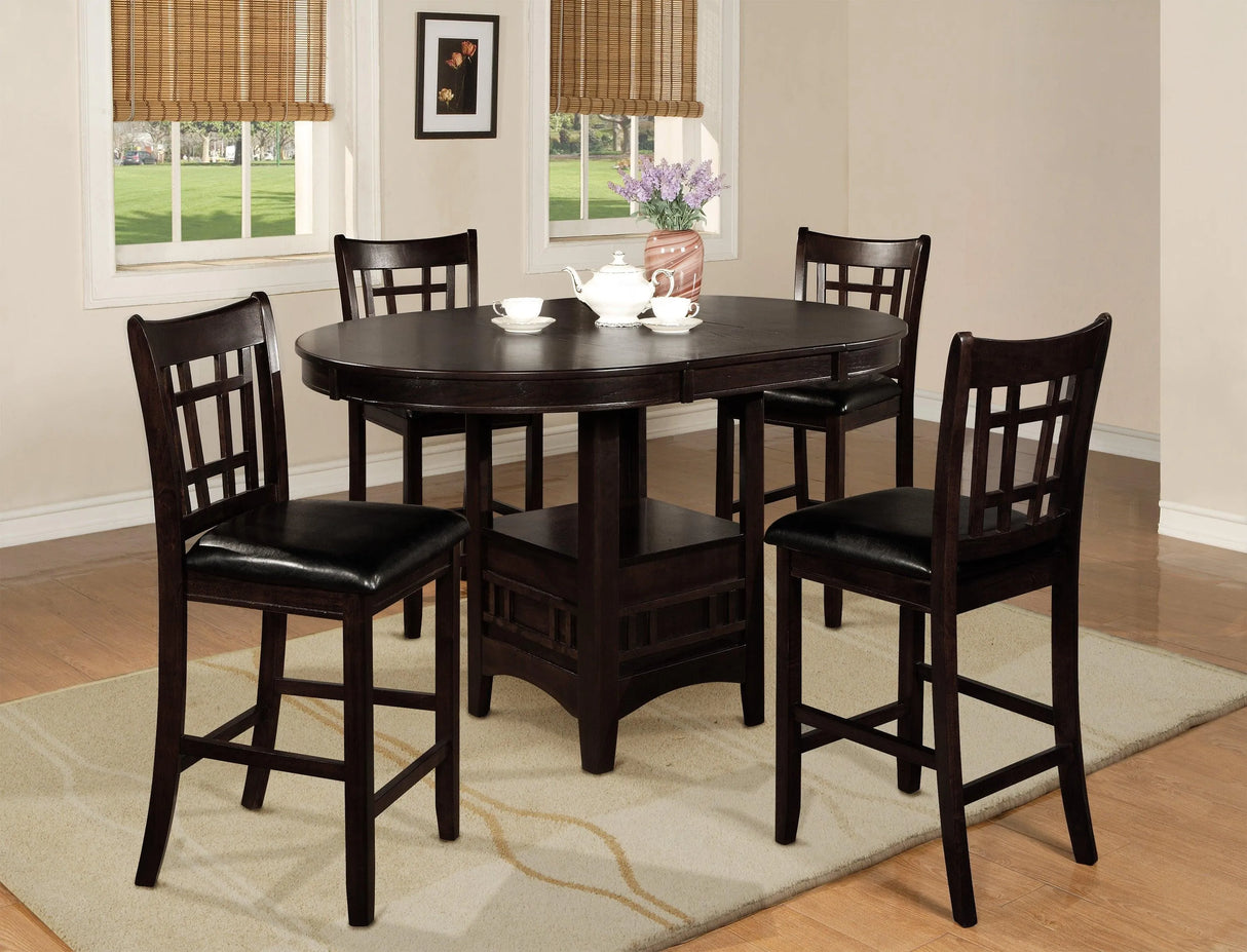 Hartwell Espresso Counter Height Chair, Set of 2 by Crown Mark at Eve Furniture
