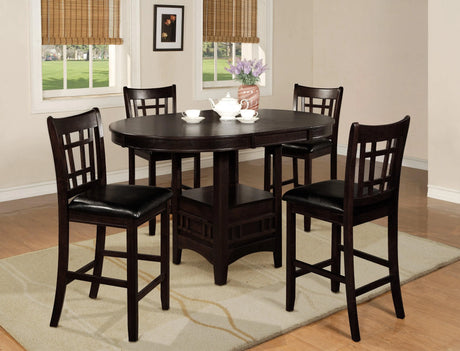 Hartwell Espresso Counter Height Chair, Set of 2 by Crown Mark at Eve Furniture